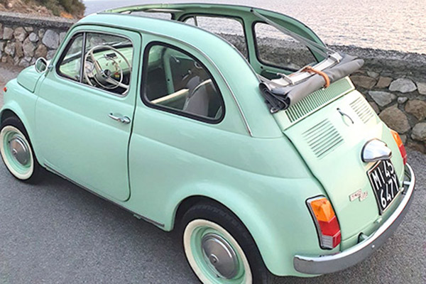 Fiat 500L Convertible 1969 - Hire Car Amalfi