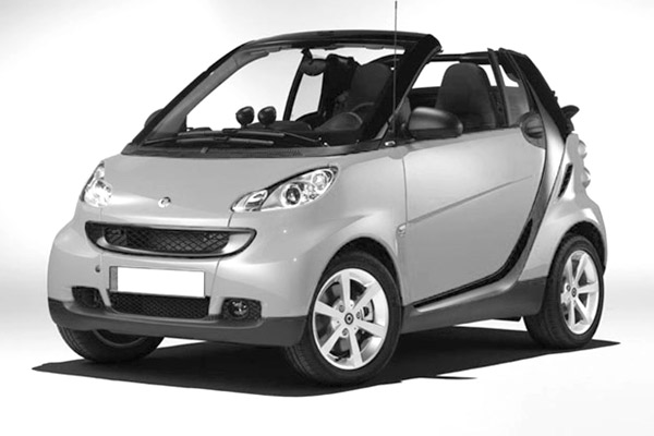 Smart Fortwo convertible automatic - Hire Car Amalfi